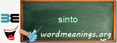 WordMeaning blackboard for sinto